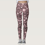 Roos Gold Faux Glitter Sparkles Leggings<br><div class="desc">Glamoureus goud roos faux glitter.
Let op: Dit zijn platte grafische afbeeldingen - geen verhoogde onderdelen.</div>