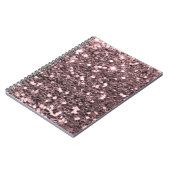 Roos Gold Faux Glitter Sparkles Notitieboek (Linkerzijde)