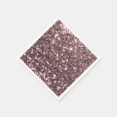 Roos Gold Faux Glitter Sparkles Servet (Hoek)