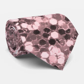 Roos Gold Faux Glitter Sparkles Stropdas (Opgerold)