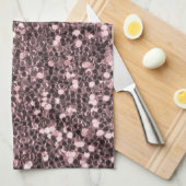 Roos Gold Faux Glitter Sparkles Theedoek (Quarter Fold)