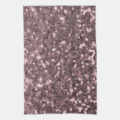 Roos Gold Faux Glitter Sparkles Theedoek (Verticaal)