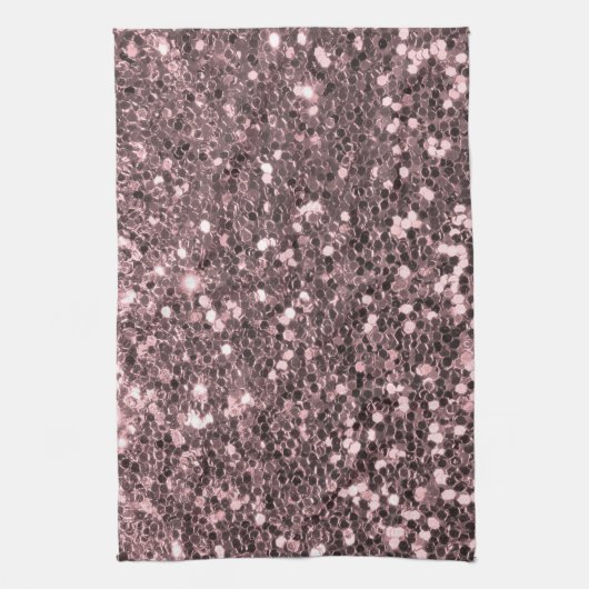 Roos Gold Faux Glitter Sparkles Theedoek (Verticaal)