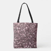 Roos Gold Faux Glitter Sparkles Tote Bag (Achterkant)