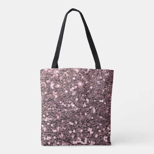 Roos Gold Faux Glitter Sparkles Tote Bag (Achterkant)