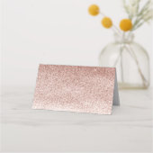 Roos Gold Faux Glitter Table Seating Numbers Plaatskaartje (Achterkant)