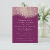 Roos Gold Faux Glitter Vrijgezellenfeest Sweet 16t Kaart (Staand voorkant)