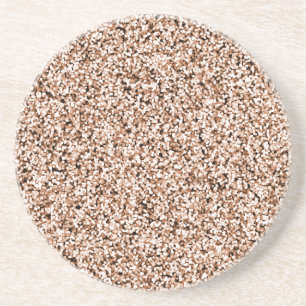 Roos Gold Faux Glitter Zandsteen Onderzetter