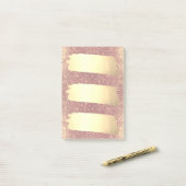 Roos Gold Faux Gold Foil - Sparkle List Post-it® Notes (Op bureau)