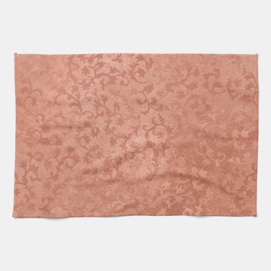 Roos Gold Faux Ingegraveerd  Botanisch Theedoek (Horizontaal)