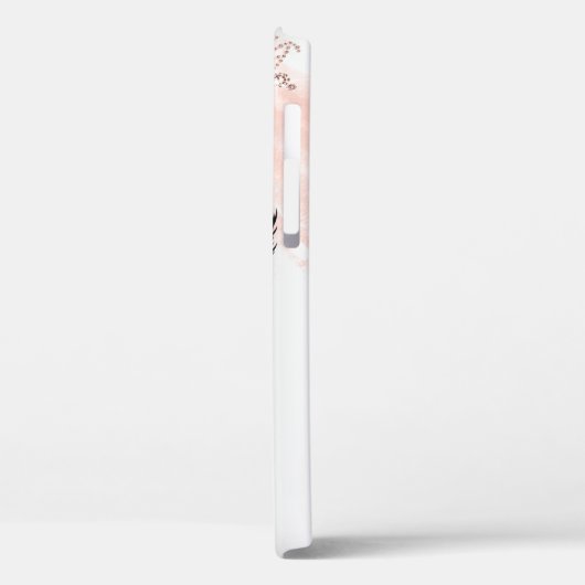 Roos Gold Faux Lashes Silver Case-Mate iPhone Case (Achterkant / Links)