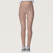 Roos Gold Faux Metallic Leggings (Voorkant)