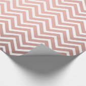 Roos Gold Faux Metallic Pink Chic Chevron Pattern Cadeaupapier (Hoek)