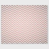 Roos Gold Faux Metallic Pink Chic Chevron Pattern Cadeaupapier (Vlak)