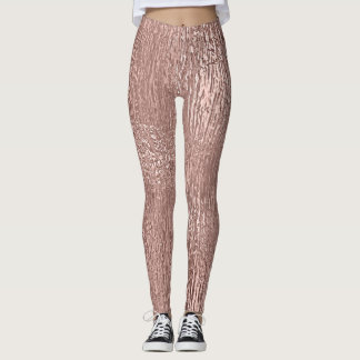 Roos Gold Faux Metallic Streked Leggings