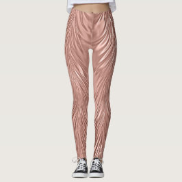 Roos Gold Faux Metallic Swirl Leggings