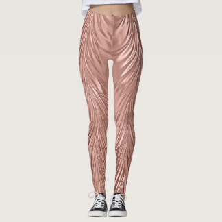 Roos Gold Faux Metallic Swirl Leggings