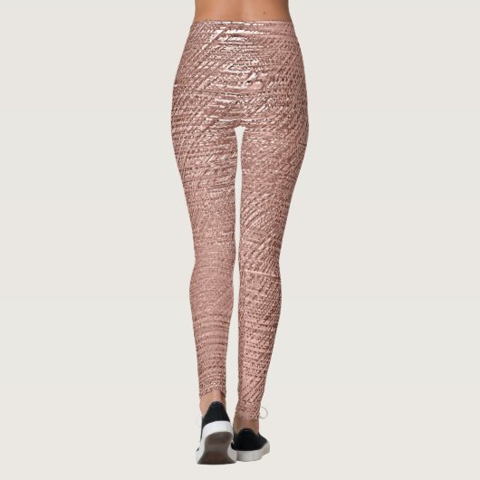 Roos Gold Faux Metallic Textured Leggings (Achterkant)