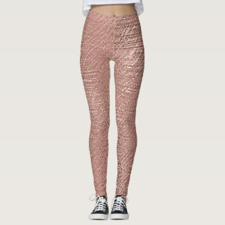 Roos Gold Faux Metallic Textured Leggings