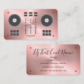 Roos Gold Faux Pro-DJ-controller Visitekaartje (Voorkant / Achterkant)
