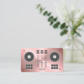 Roos Gold Faux Pro-DJ-controller Visitekaartje (Staand voorkant)