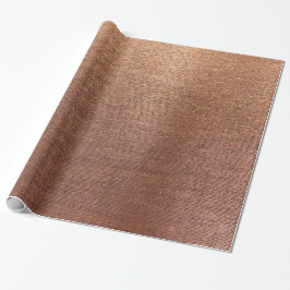 Roos Gold Faux Sepia Linen Metallic Burlap Cadeaupapier