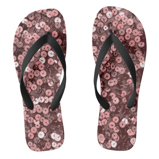 Roos Gold Faux Sequin Teenslippers (Voetbed)