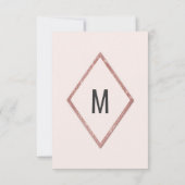 Roos Gold Faux Sparking Glitter Sequin Save Date Save The Date (Achterkant)