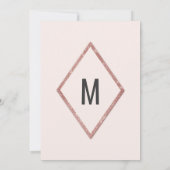 Roos Gold Faux Sparkling Glitter Sequin Afstuderen Kaart (Achterkant)