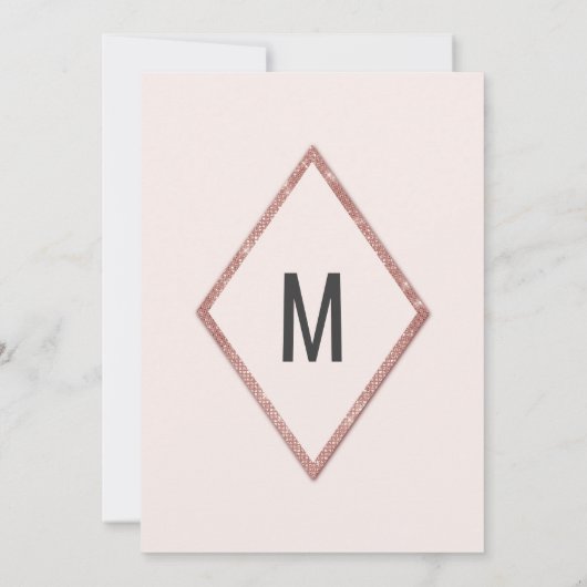 Roos Gold Faux Sparkling Glitter Sequin Afstuderen Kaart (Achterkant)