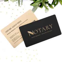 Roos Gold Feather Pen Logo N Notarische QR-code Visitekaartje