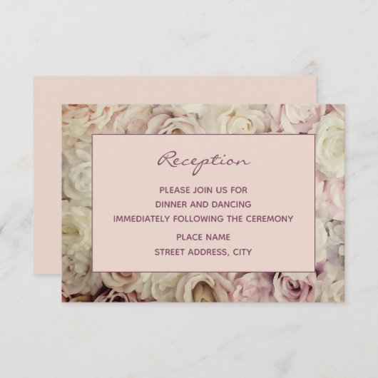 Roos Gold/Fig Pink Weddenschap Kaarten (Voorkant / Achterkant)