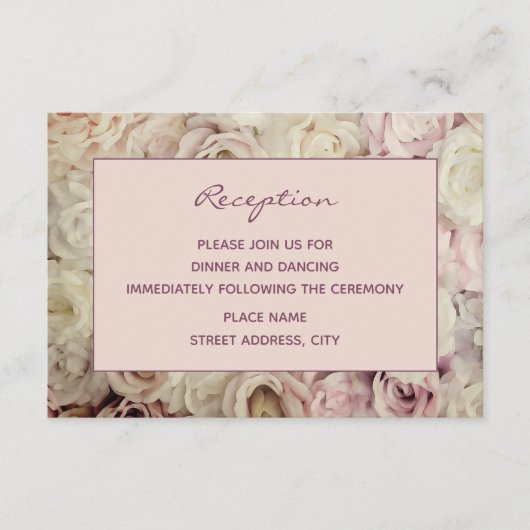 Roos Gold/Fig Pink Weddenschap Kaarten (Voorkant)