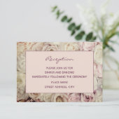 Roos Gold/Fig Pink Weddenschap Kaarten (Staand voorkant)