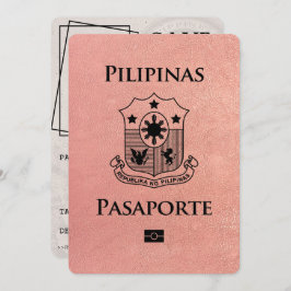 Roos Gold Filipijnen Paspoort Bewaar de datum Save The Date