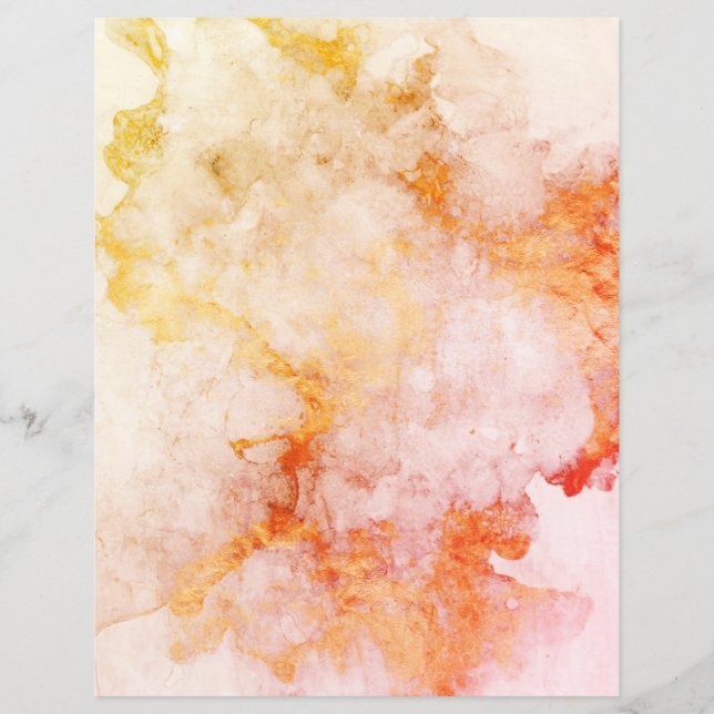 Roos Gold Fire Copper Granite Scrapbook Paper (Voorkant)