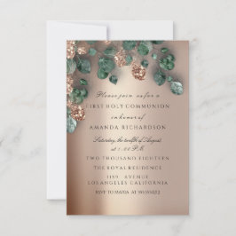 Roos Gold First Heilige Commune Christelijk Kruis Kaart