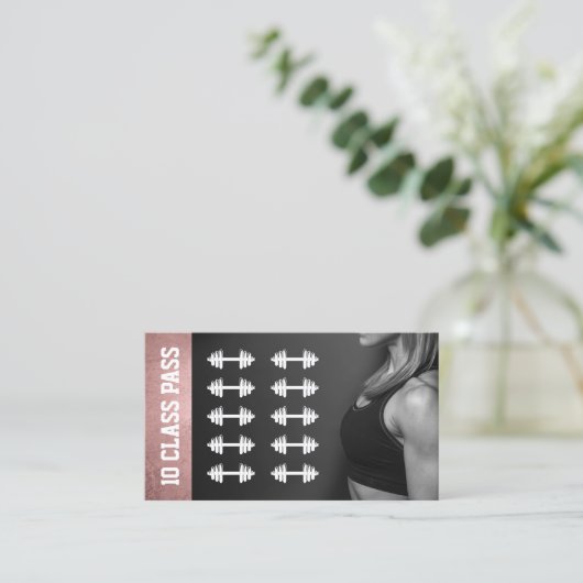 Roos Gold Fitness Trainer 10 klasse Pass Loyalty (Staand voorkant)