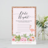 Roos Gold Flamingo Vrijgezellenfeest Game PRINED (Staand voorkant)