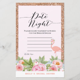 Roos Gold Flamingo Vrijgezellenfeest Game PRINED