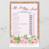 Roos Gold Flamingo Vrijgezellenfeest Game PRINED (Voorkant)