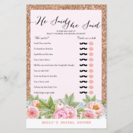 Roos Gold Flamingo Vrijgezellenfeest Game PRINED