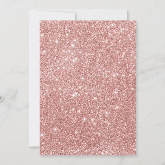 Roos Gold Floral Baby Sprinkle Invitaties Kaart (Achterkant)