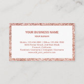 Roos Gold Floral Birthday Cake Pastry Chef Bakery Visitekaartje (Achterkant)