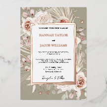 Roos Gold Floral Boho Sage Green Wedding