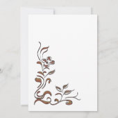 Roos Gold Floral Border Birthday Dinner Party Kaart (Achterkant)