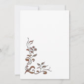 Roos Gold Floral Border Bridal Champagne Breakfast Kaart (Achterkant)