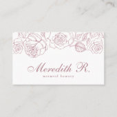 Roos Gold Floral Border Elegant Signature Script Visitekaartje (Voorkant)
