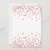 Roos Gold Floral & Confetti 80e verjaardag Kaart (Achterkant)