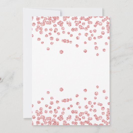 Roos Gold Floral & Confetti 80e verjaardag Kaart (Achterkant)